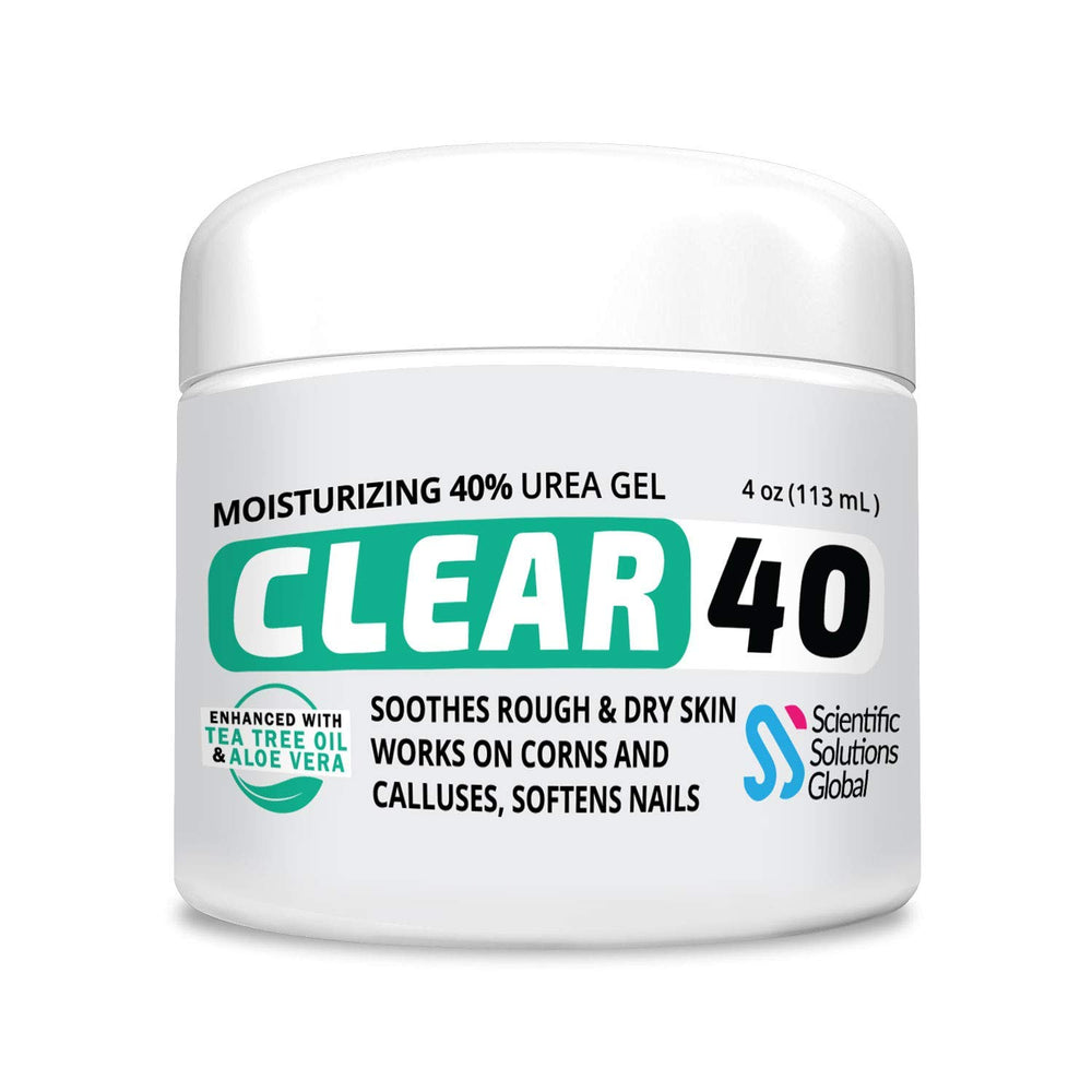 CLEAR 40 Urea Gel bottle front by Scientific Solutions Global for deep hydration