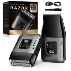 Scrorui cordless foil shaver front view showcases ergonomic design for daily comfort.