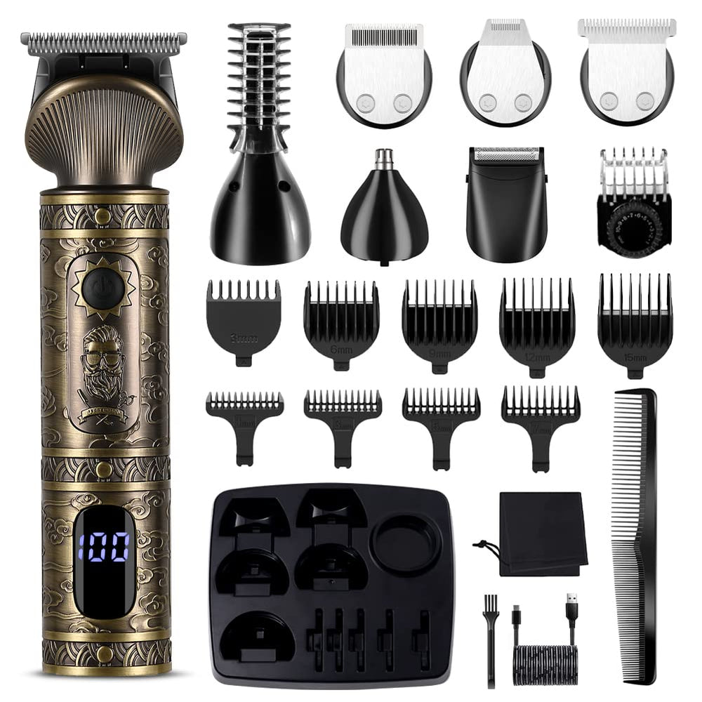 Scttomon beard-trimmer-kit front view showcases 7-in-1 versatility for precise grooming.
