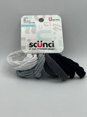 Scunci No Damage Ponytailers seamless design close-up for dent-free look