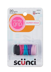 Scunci No-Slip Grip Evolution mini ponytailers pack shot for all-day hold style.