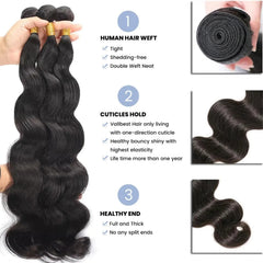 Sddrsra 12A hair bundles 20-inch texture detail supports heat friendly styling options.