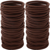 Sderoq hair bands pack 100pcs brown 4mm, durable everyday ponytail holders.