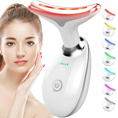 SDKWDH red-light face-neck device with 7-color modes for customizable sessions.