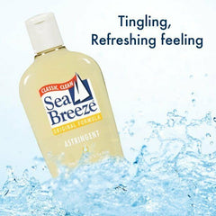 Sea Breeze Astringent Original 3-Pack bottle pours for easy application