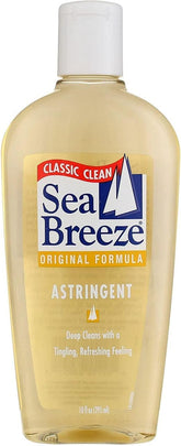 Sea Breeze Astringent Original 3-Pack bottles on shelf for daily skincare routine