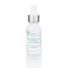 Sea-El Hyaluronic Acid Serum bottle shows lightweight hydration for all skin types.