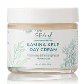 Sea-El Lamina Day Cream jar closeup demonstrates creamy texture for daily hydration.