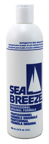 Seabreeze Astringent bottle for skin prep and pre-shampoo cleansing.