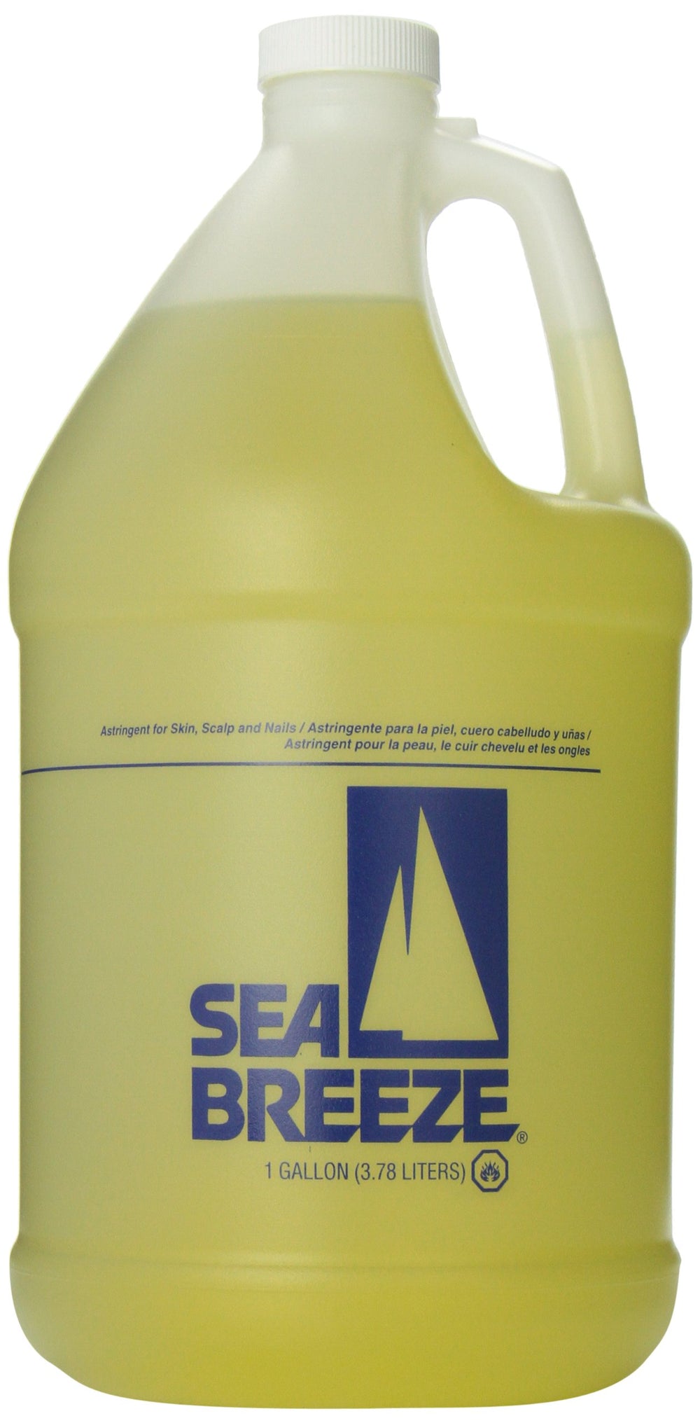Seabreeze Original Gallon yellow bottle front view for versatile skin and scalp care