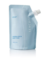 SEACRET Minerals Dead Sea Mud tub close-up shows mineral-rich formula.