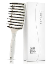 SEACRET Minerals Pro Styling Hair Brush front view shows ergonomic design for easy detangling.