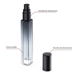 Seafulee black-cap spray bottle portable perfume sprayer for gym bag or purse