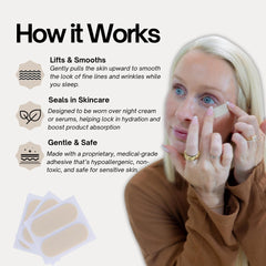 SEALD Face Tape smoothing strip on cheeks for refined daily look