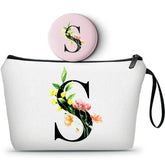 SEAMOON monogram makeup bag sides with dual S print for personalized style