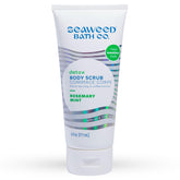 Seaweed Bath Co Detox Body Scrub tube with rosemary mint polishes skin for a smoother feel