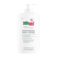 SEBAMED Moisturizing Body Lotion pump bottle provides gentle daily hydration for sensitive skin.
