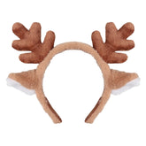 SeBneny Reindeer Antlers Headband brown velvet, comfortable for hours.