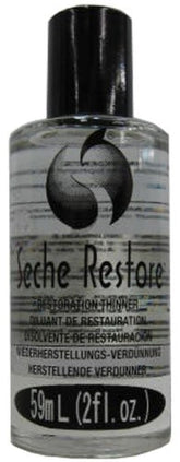 Seche Restore top coat thinner bottle revives thick polishes for smoother, streak-free coats.