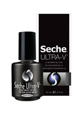Seche Ultra-V UV top coat bottle showing a high-gloss finish for long-wear.