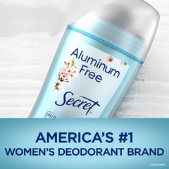Secret aluminum-free deodorant women pack3 demonstrates portable protection for busy days.