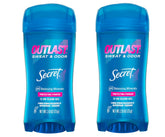Secret anti-perspirant clear gel pack 2 front view highlights convenient two-pack for daily protection