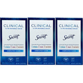 Secret Clinical Strength invisible solid deodorant pack shot emphasizing discreet, prescription-strength protection