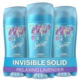 Secret Lavender Invisible Solid 3-pack front view for all-day freshness