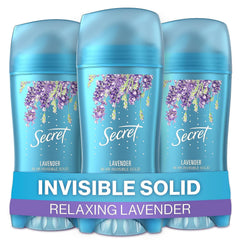 Secret Lavender Invisible Solid 3-pack front view for all-day freshness
