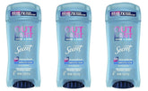 Secret Outlast clear gel bottle with three-pack packaging for long-lasting freshness.