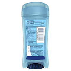 Secret Outlast clear gel three-pack display highlights value and protection.