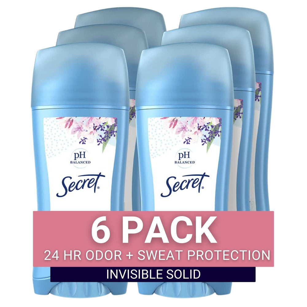 Secret Powder Clean invisible solid bottle delivers dry, confident application.