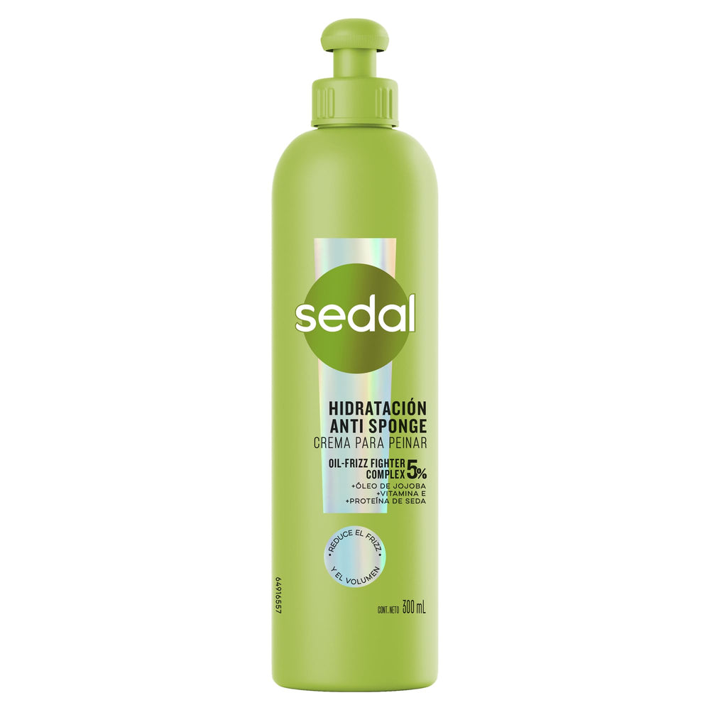 Sedal Anti Sponge Hydracate Cream bottle demonstrates hydration for smoother detangling
