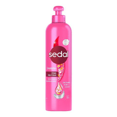 Sedal S.O.S. Ceramides bottle shows two-pack styling cream for smooth, frizz-control results