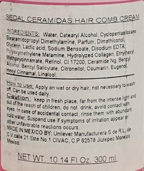 Sedal S.O.S. Ceramides application shot demonstrates easy shaping and glossy finish