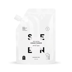 SEEN Conditioner Eco-Refill fragrance free bottle shows non-irritating formula for sensitive skin