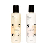 SEEN shampoo bottle front showing scented, dermatologist-developed cleansing