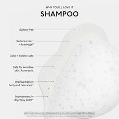 SEEN Shampoo hair-smooth closeup demonstrating frizz control and smoother strands