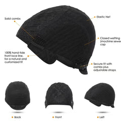 SeFiSha wig cap construction with adjustable straps for secure comfortable fit.