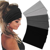 Sefiinh wide headbands in black show comfortable stretch for all-day wear