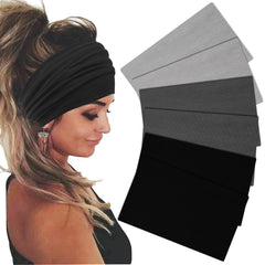 Sefiinh wide headbands in black show comfortable stretch for all-day wear