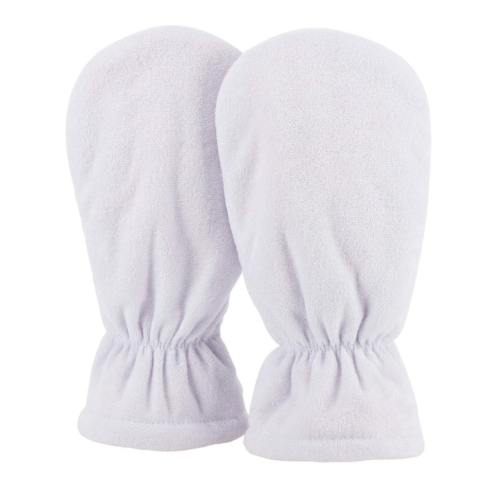 Segbeauty paraffin wax mitts worn on hands for at-home spa hydration.