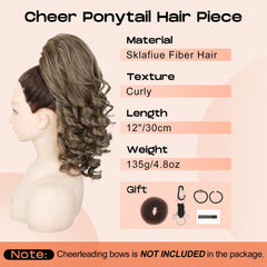 SEIKEA Curly Hair Piece in soft fiber for smooth feel and tangle resistance
