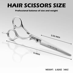 SEIMEIKEN professional hair-cutting scissors 440C steel for smooth cuts.