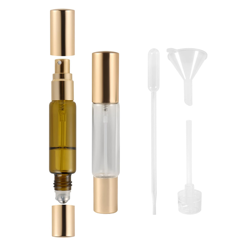 Seiyeje 2in1 dual-head bottle with spray and roller for versatile fragrance application.