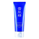 SEKKISEI facial cream wash bottle pour shows easy dispensing for daily cleansing with smooth foam