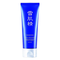 SEKKISEI facial cream wash bottle pour shows easy dispensing for daily cleansing with smooth foam