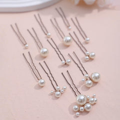 SELFCLOUD bridal pearl hair pin displayed on a wedding hairstyle for versatile updos.
