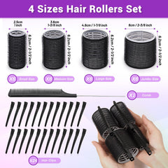 Selizo clips inside rollers packaging shown for convenient securing during styling.