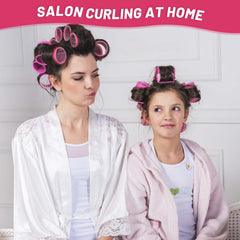 Selizo jumbo rollers inside clips view shows 12 grip clips for secure styling